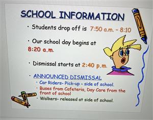 Important- School Hours